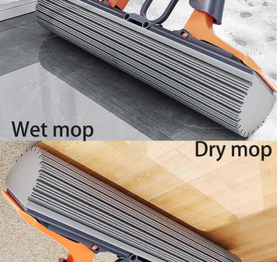 Heavy-Duty Self-Squeeze Roller Mop | Super Absorbent PVA Sponge for Tile & Laminate Floors