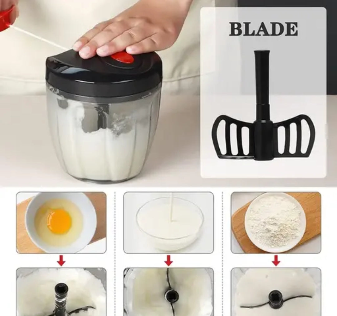 The 5-Blade Speedy Prep Master | Heavy-Duty Handheld Food Chopper (900ML)