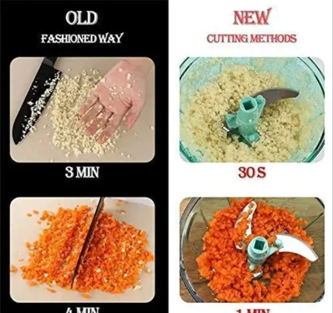 The 5-Blade Speedy Prep Master | Heavy-Duty Handheld Food Chopper (1000ML)
