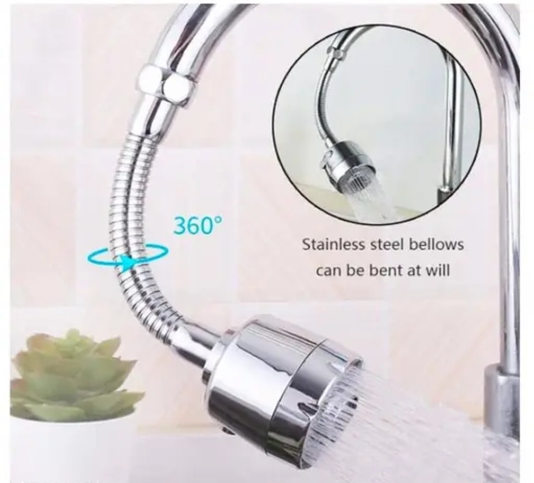 360Degree Flexible Stainless Steel Tap Extender | Dual-Mode Kitchen Faucet Sprayer