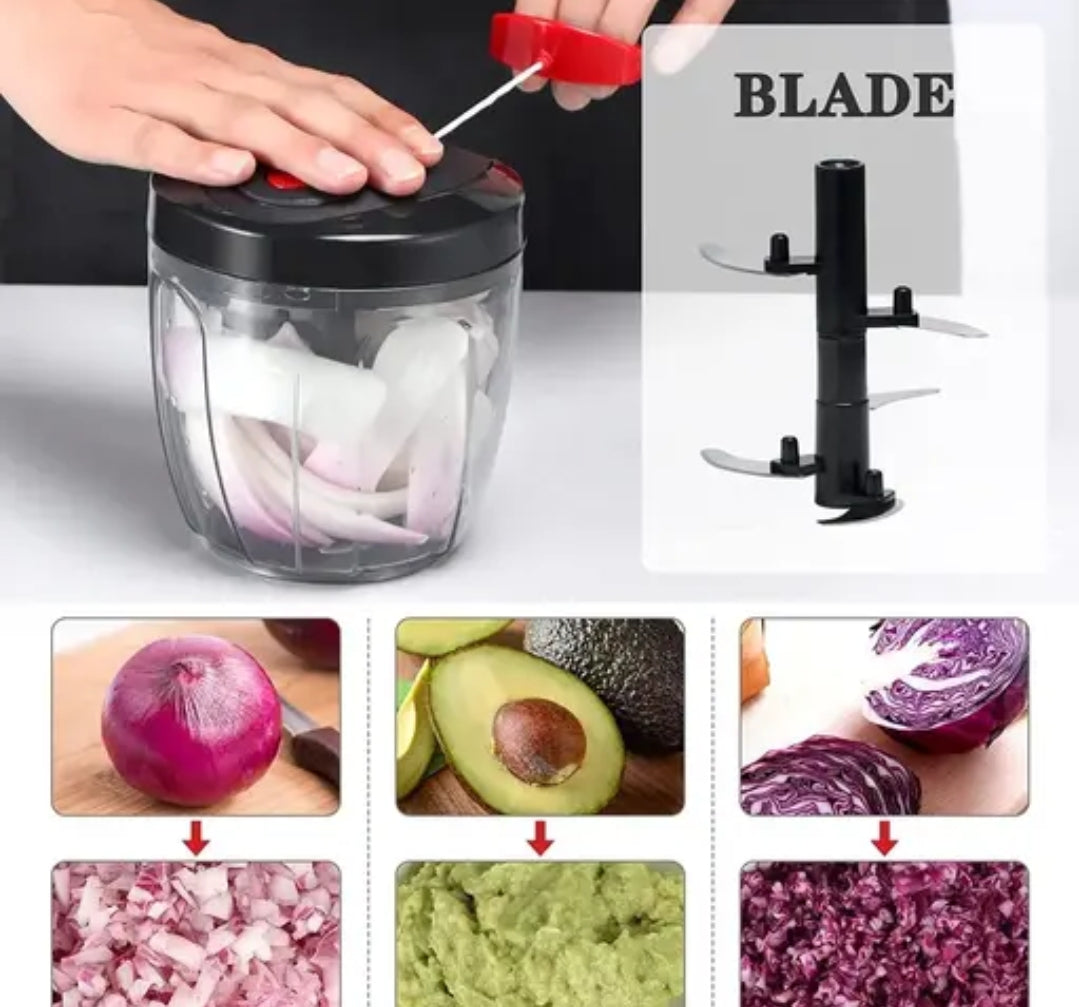 The 5-Blade Speedy Prep Master | Heavy-Duty Handheld Food Chopper (900ML)