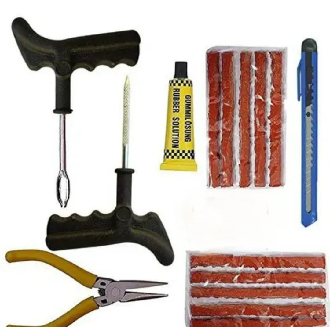 Emergency Tubeless Tire Puncture Repair Kit for Car & Bike