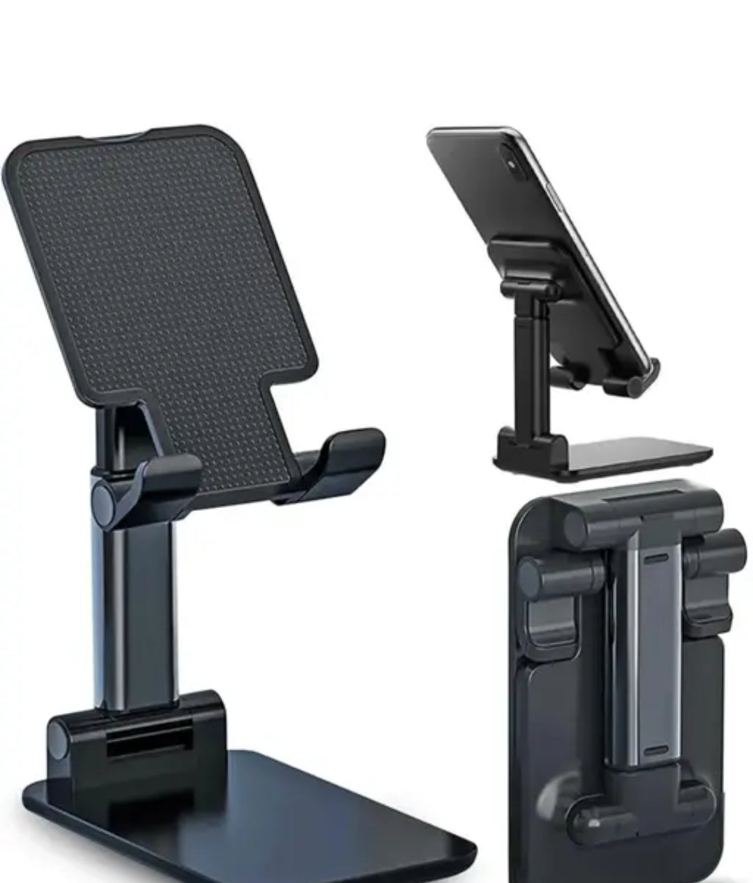 Adjustable, Foldable Mobile Phone Stand with Anti-Skid Base.